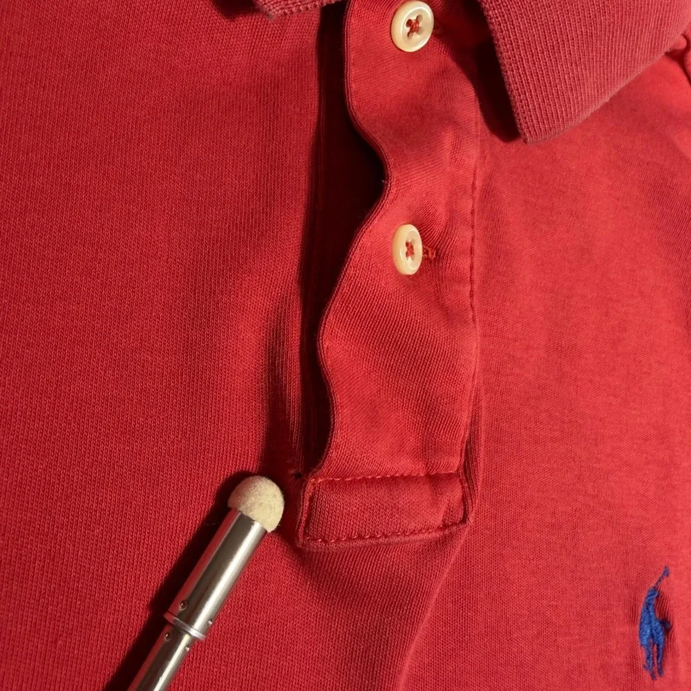 Polo Ralph Lauren Custom Fit Polo Shirt Mens M Red Cotton GUC